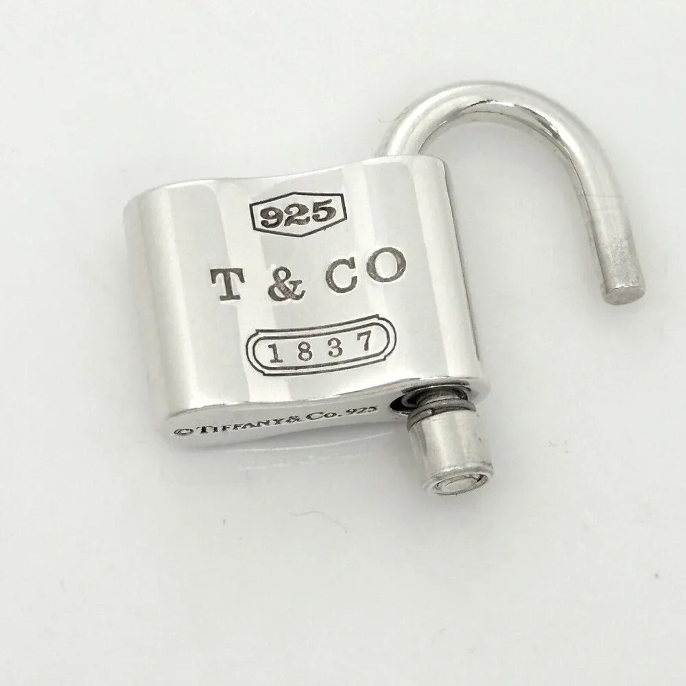 Tiffany & Co 1837 Padlock Rolo Chain Necklace in Sterling Silver - Picture 7 of 9